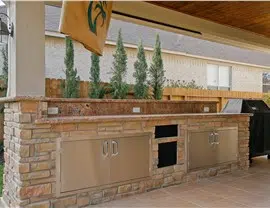 Custom Kitchen Install in Houson Backyard