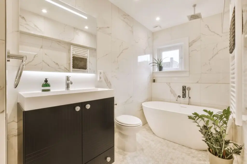 image of bathroom tiled floor in texas.